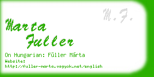 marta fuller business card