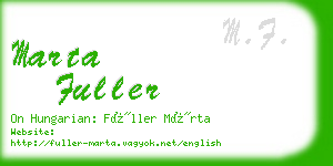 marta fuller business card